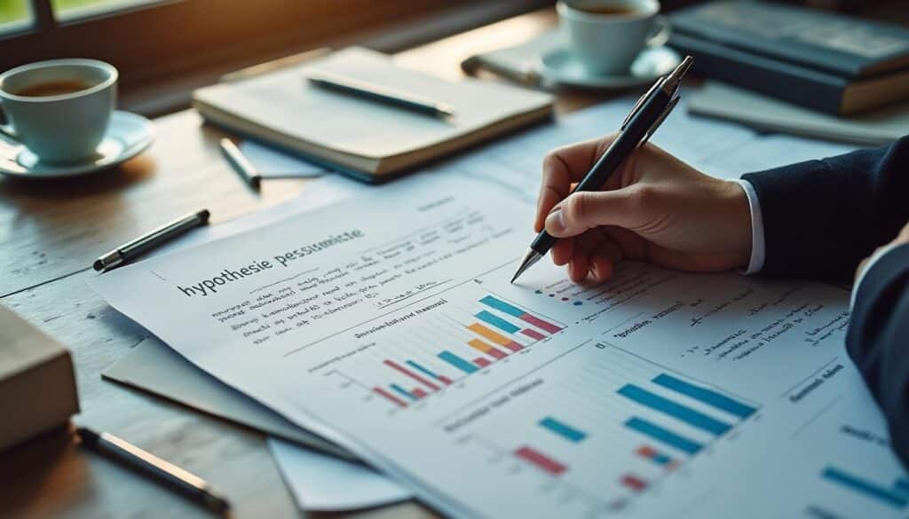 Tableau d’hypothèses avec hypothèse pessimiste et validation efficace