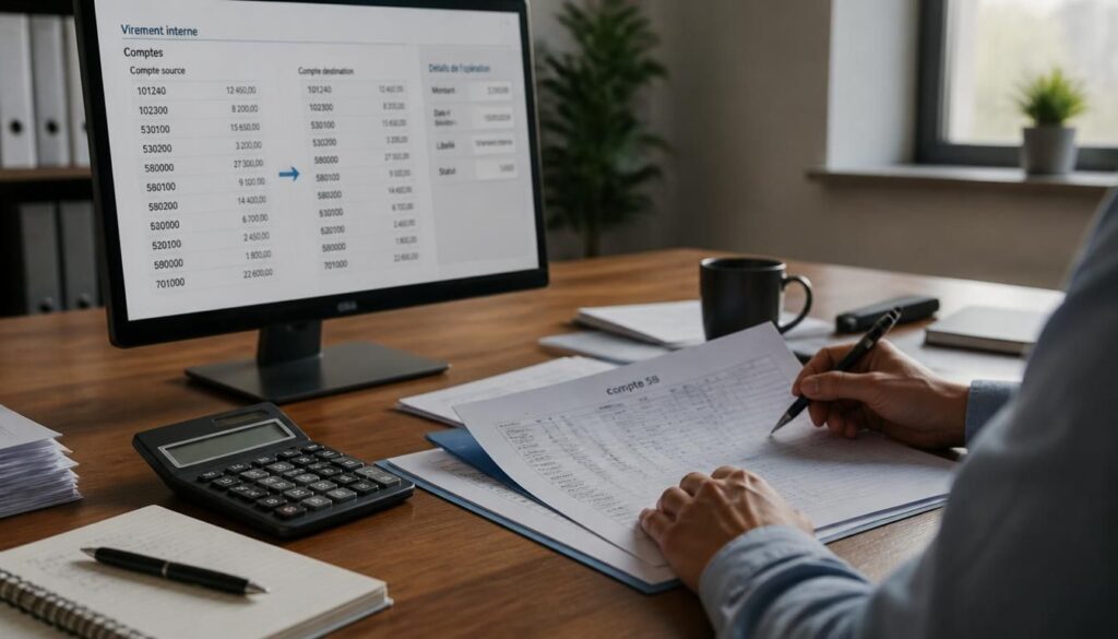 Virements internes : comprendre le compte 58